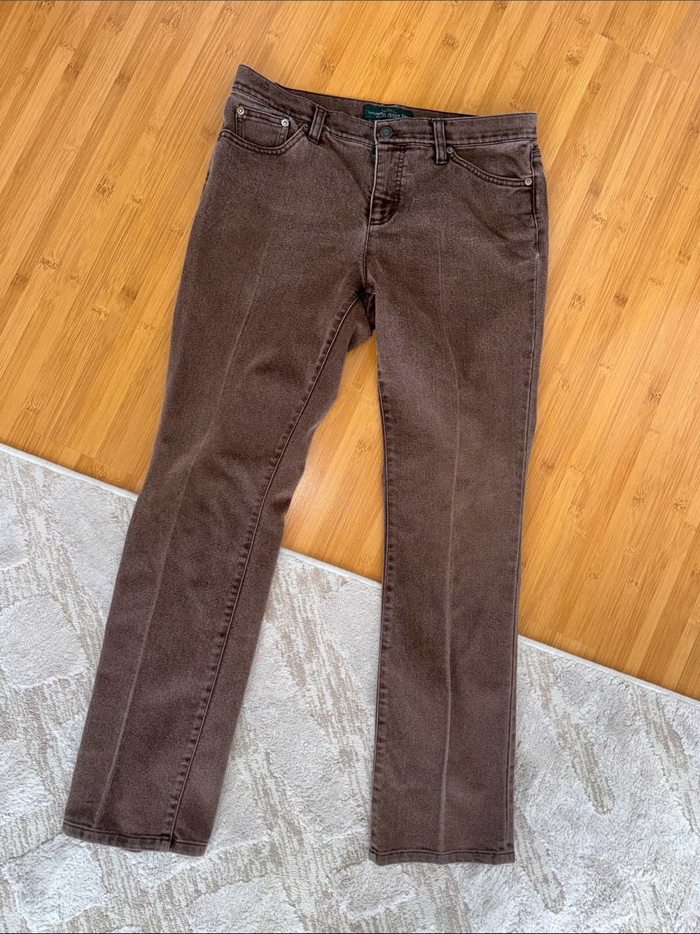 Lauren Ralph Lauren Women's Straight-Leg Jeans in Brown
